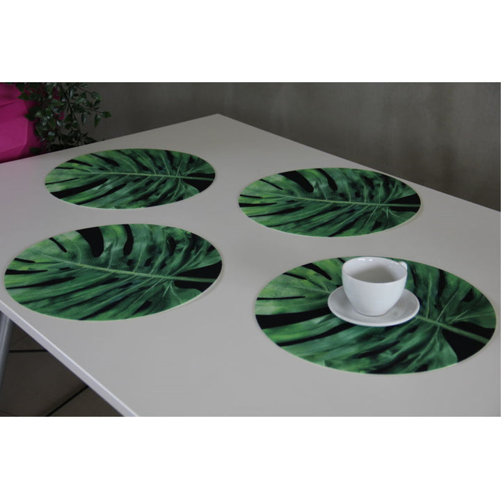 Bertoni Round Table Mat Set, 4 Pieces, 33 cm, Stylish and Durable Galapagos Night