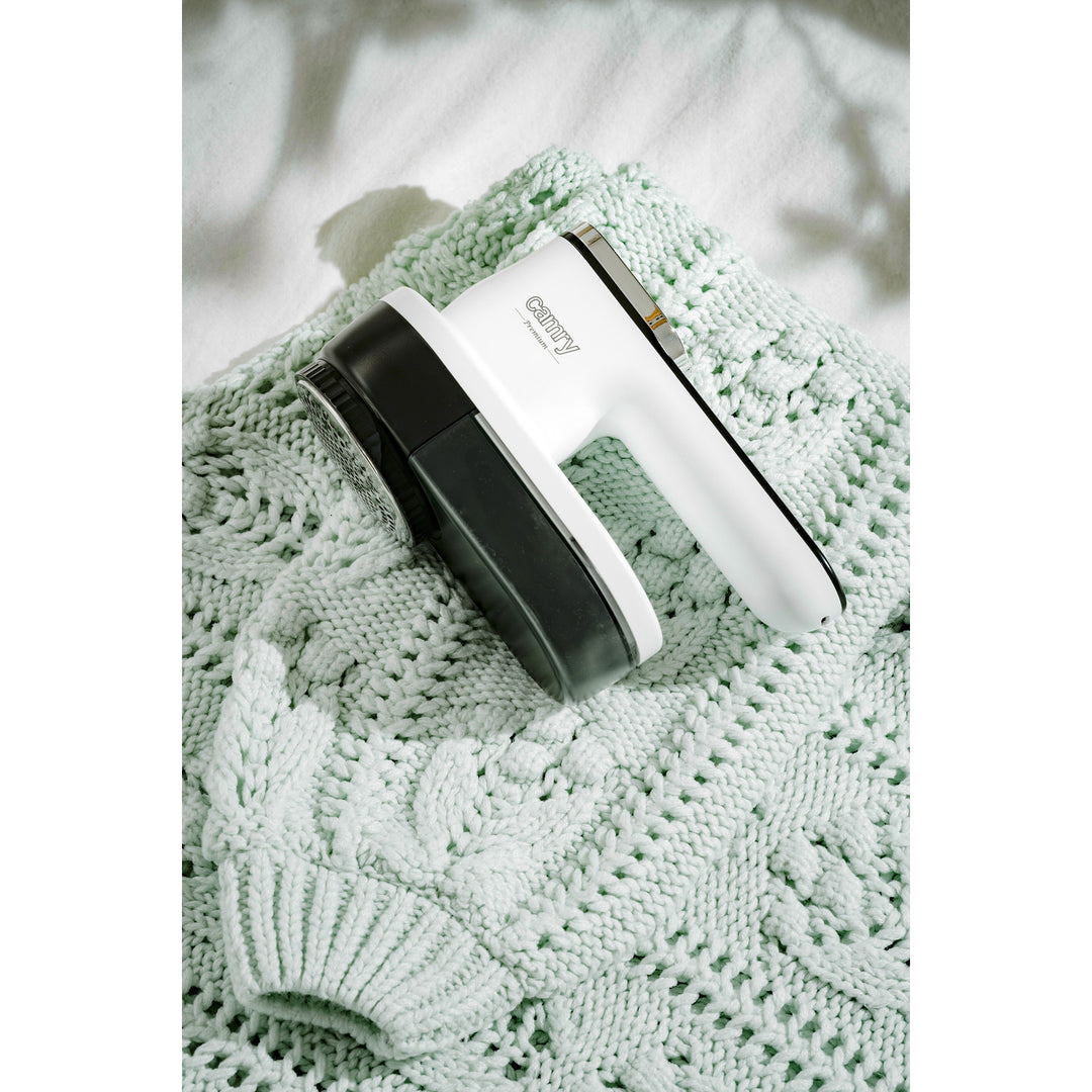 Bearrthóir fabraice Camry, taispeáint LCD, ceallraí in-athluchtaithe Li-Ion, bán agus dubh, CR 9620