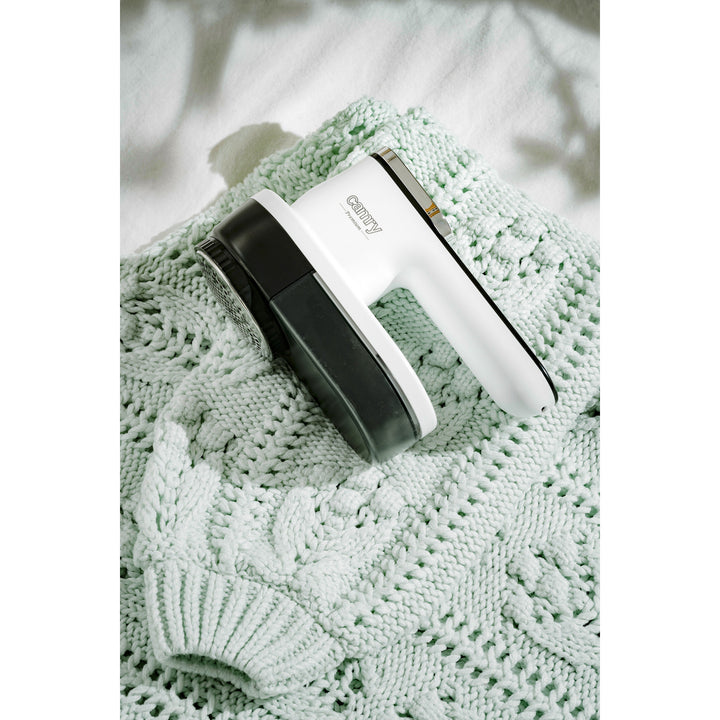 Bearrthóir fabraice Camry, taispeáint LCD, ceallraí in-athluchtaithe Li-Ion, bán agus dubh, CR 9620