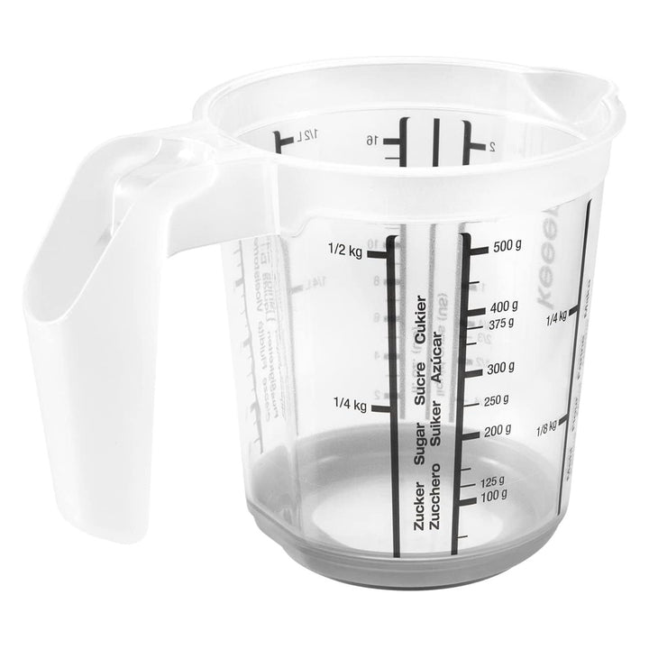 Keeeper measuring jug, non-slip, with handle, 0.5l, nordic grey, Masimmo