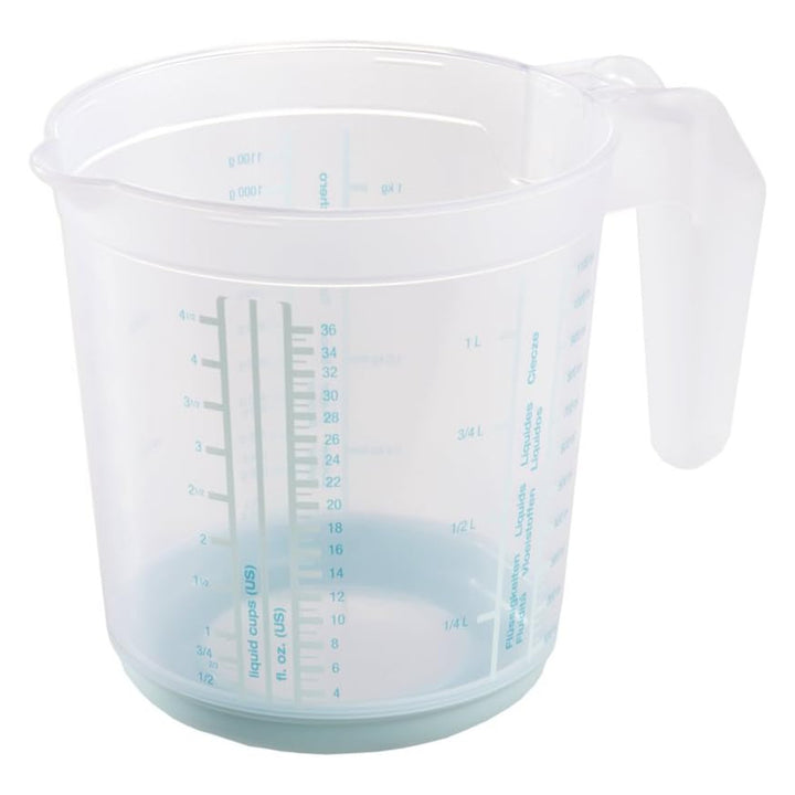 Keeeper measuring jug, non-slip, with handle, 1l, aquamarine, Masimmo