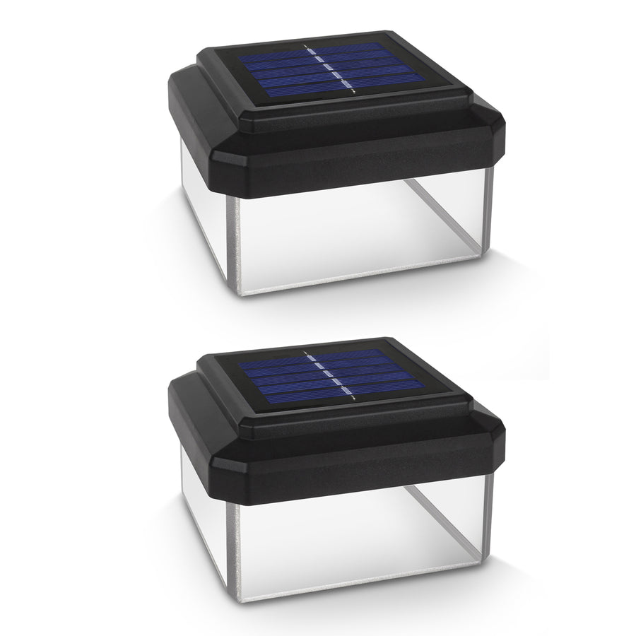 Pair of GreenBlue Solar LED Pole Lights, 100x100mm, Envelope Canopy, GB128