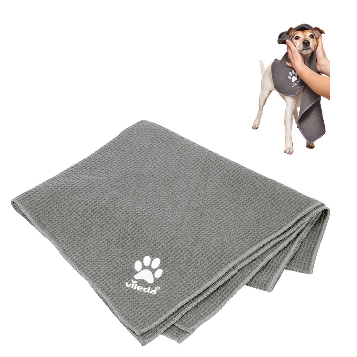 Vileda Pet Pro Microfiber Towel - Medium Size, Ultra-Absorbent Towel Ideal for Drying and Grooming Pets