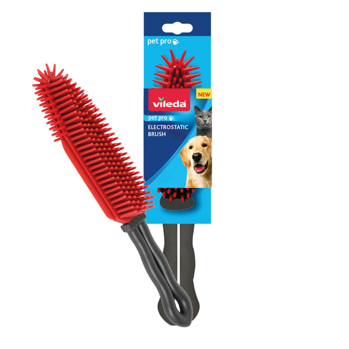 Vileda Pet Pro Electrostatic Brush - Effortlessly Removes Fur and Hair