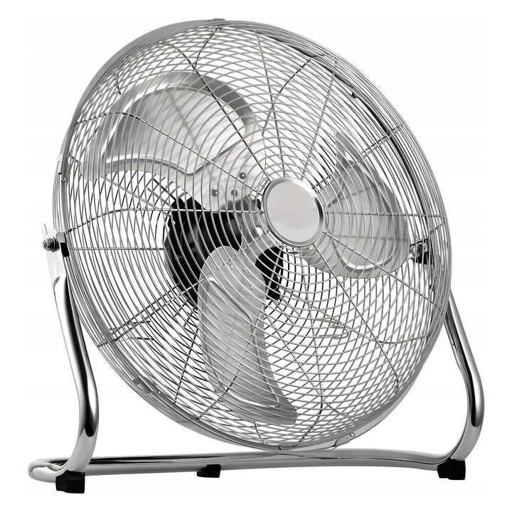 LTC LXWTP18 floor fan, boasting a powerful 120W motor and a circulator design for optimal air circulation. With three adjustable speeds, it offers versatile cooling options for your space.
