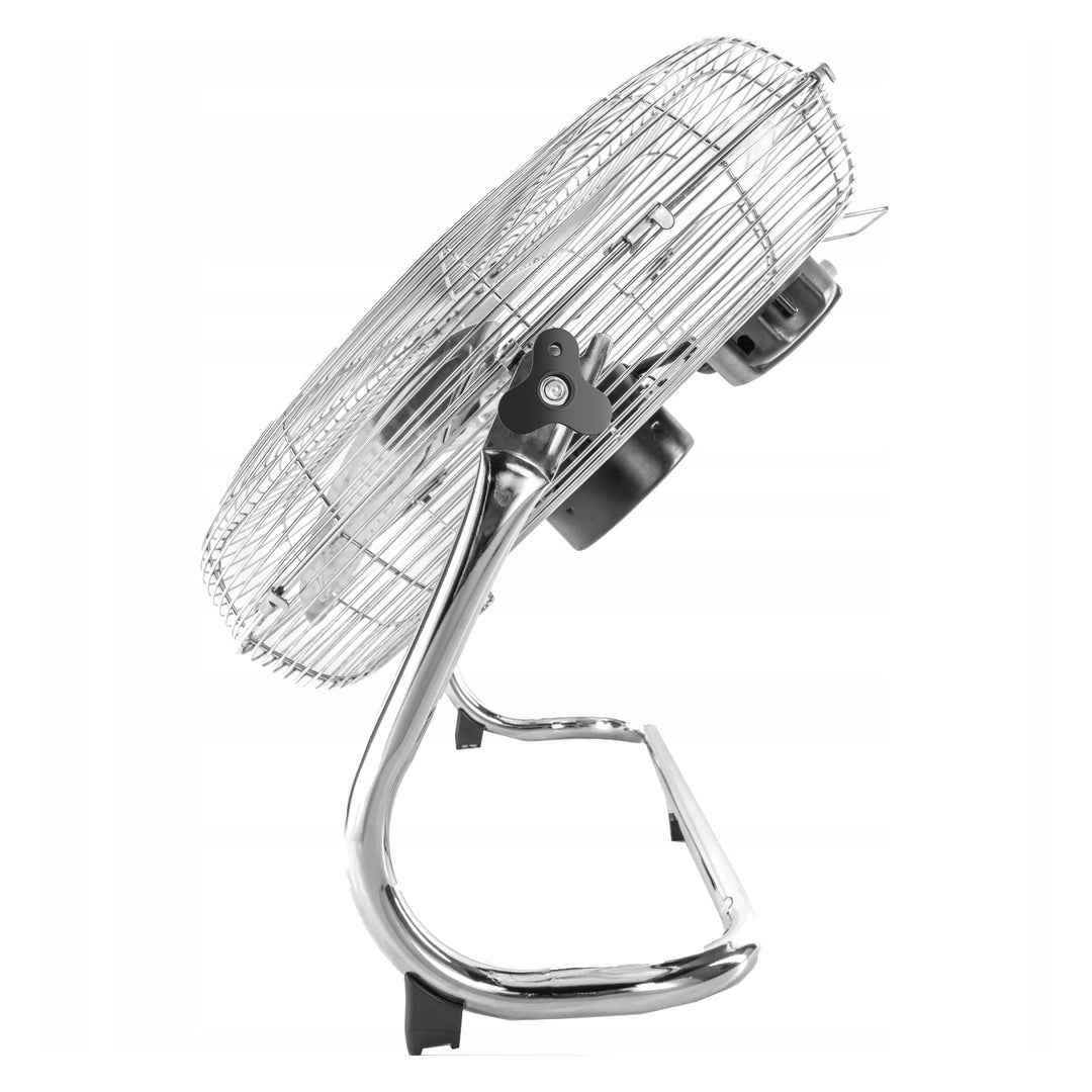 LTC LXWTP18 floor fan, boasting a powerful 120W motor and a circulator design for optimal air circulation. With three adjustable speeds, it offers versatile cooling options for your space.