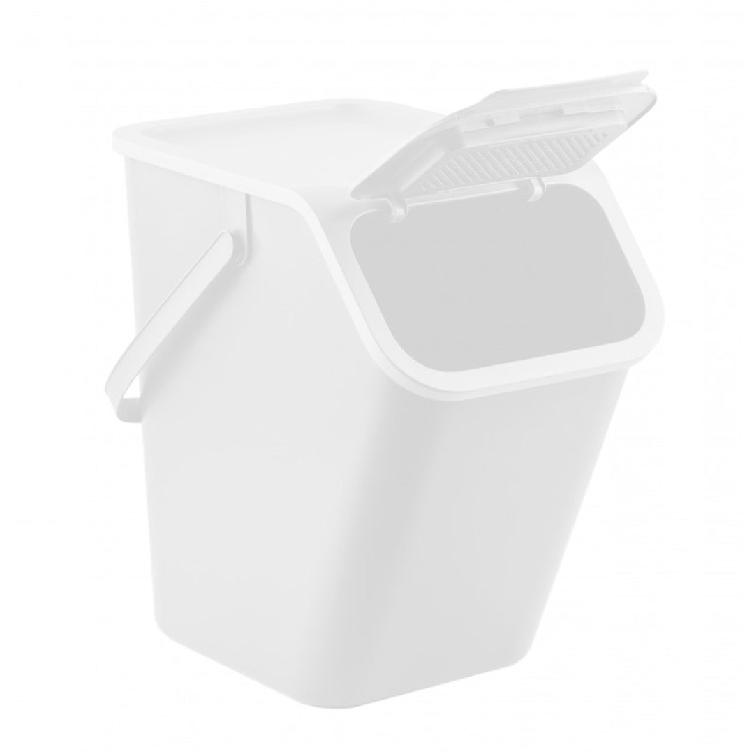 Practic, recycling garbage can, 25 liters, white, Bini 10100310