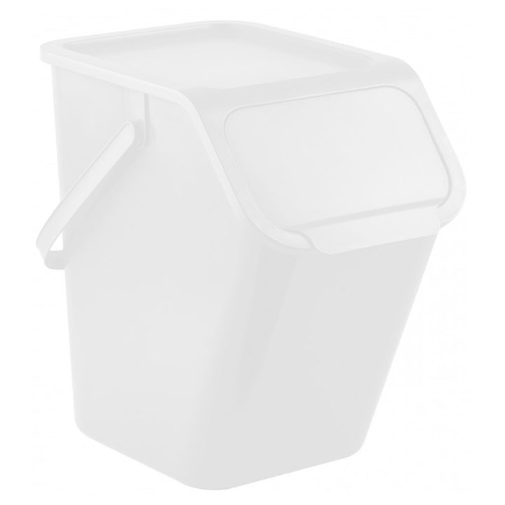 Practic, recycling garbage can, 25 liters, white, Bini 10100310