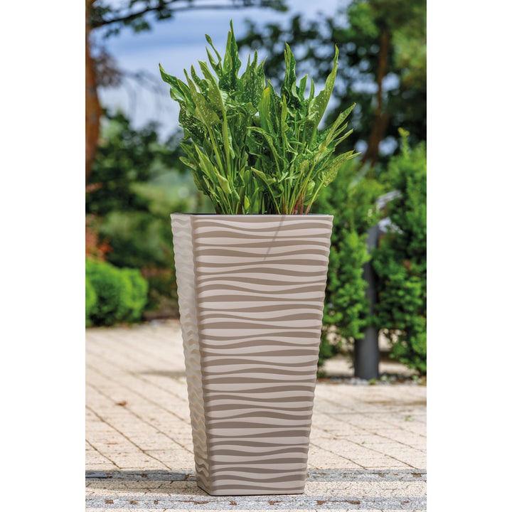 Sahara Dunes Slim square 30 cm gray-beige casing for indoors and outdoors