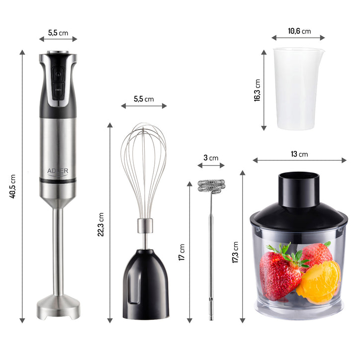 Adler hand blender, 20 speeds, 1800W, Turbo function, AD 4627
