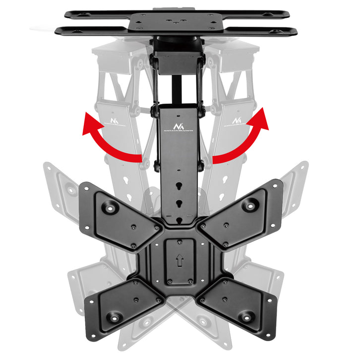 Maclean electric ceiling TV mount, TUYA support, max VESA 600x400, 90st swivel remote control, 23"-65", 30kg, MC-491