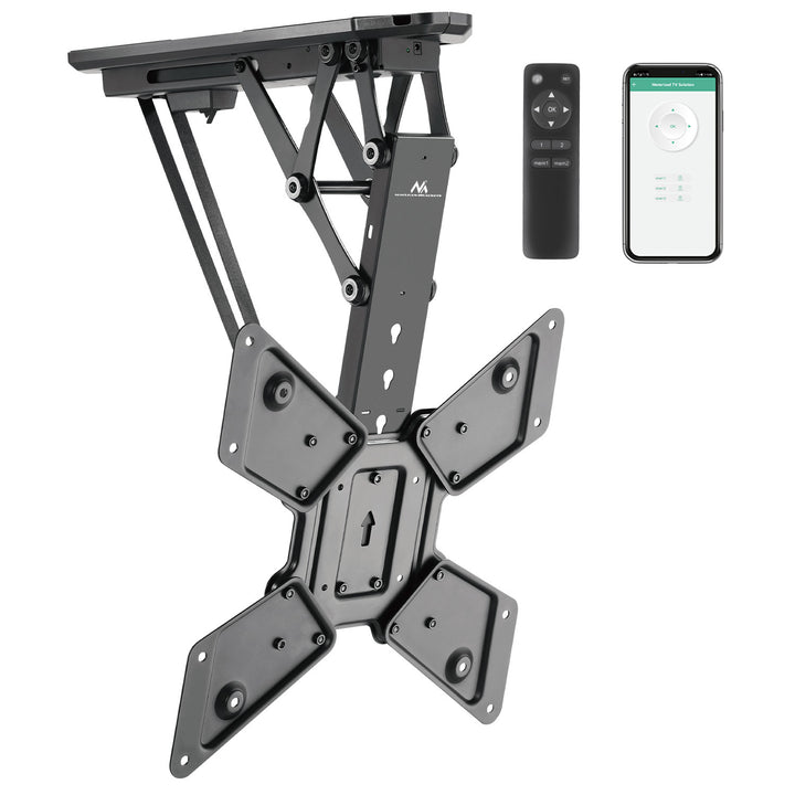 Maclean electric ceiling TV mount, TUYA support, max VESA 600x400, remote control, 23"-55", 30kg, MC-492