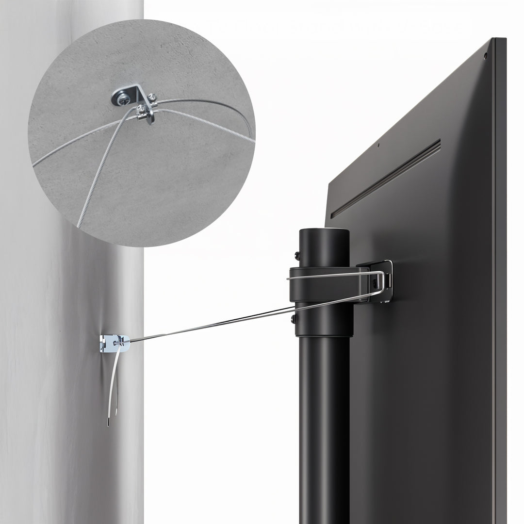 Maclean TV floor stand bracket, 32-70", max. VESA 400x400, max. 40kg, MC-494