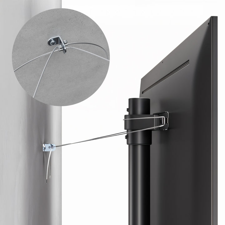 Maclean TV floor stand bracket, 32-70", max. VESA 400x400, max. 40kg, MC-494