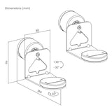 Wall mount for Sonos Maclean speaker, Sonos Era 100 & 300, MC-495 2 pieces