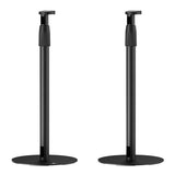 Maclean MC-496 Floor stand for Sonos Era 100 and 300 | Adjustable 682-1068 mm | Cable management and stable base | Set of 2 black tripods | Stylish and safe design