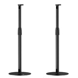 Maclean MC-496 Floor stand for Sonos Era 100 and 300 | Adjustable 682-1068 mm | Cable management and stable base | Set of 2 black tripods | Stylish and safe design