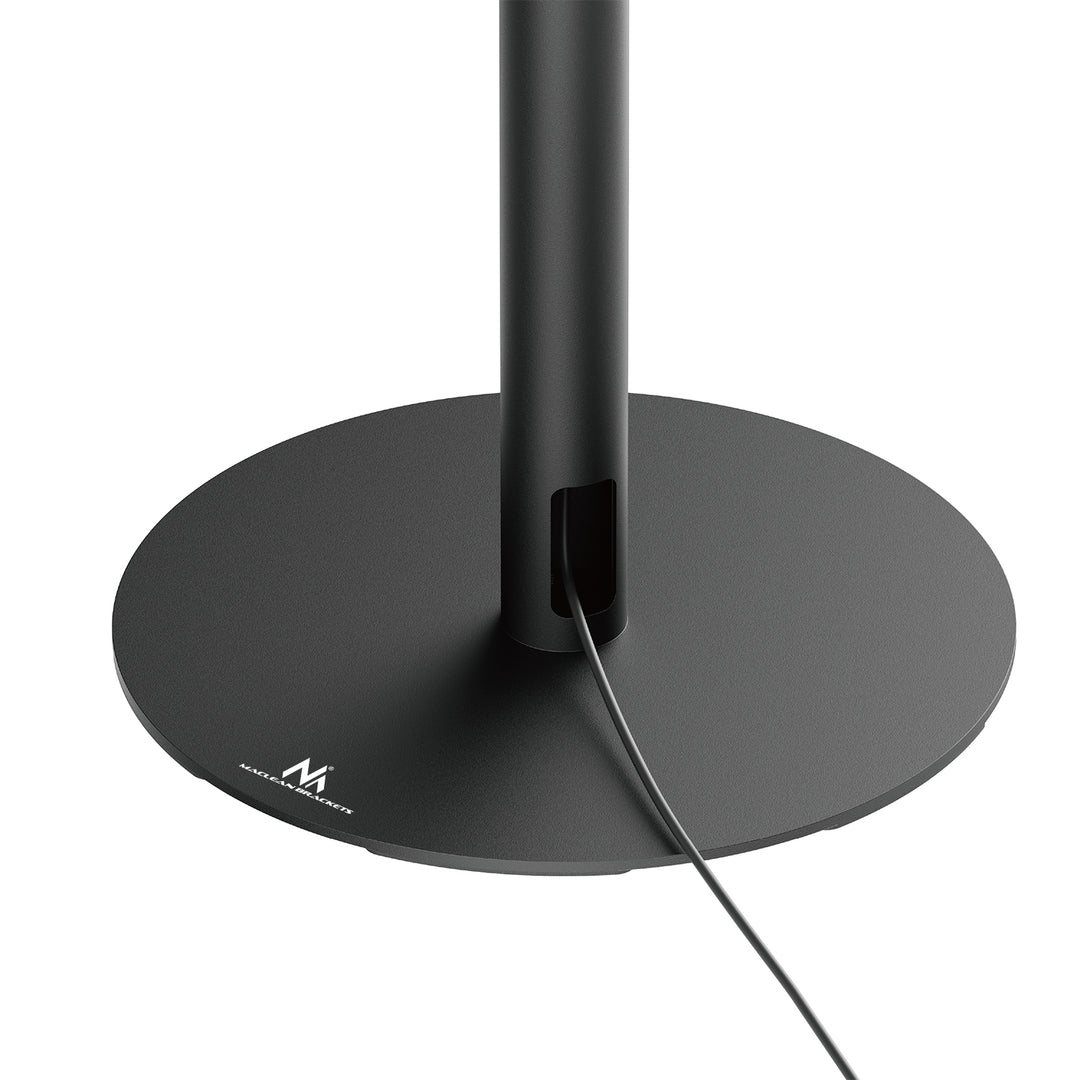 Maclean MC-496 Floor stand for Sonos Era 100 and 300 | Adjustable 682-1068 mm | Cable management and stable base | Set of 2 black tripods | Stylish and safe design