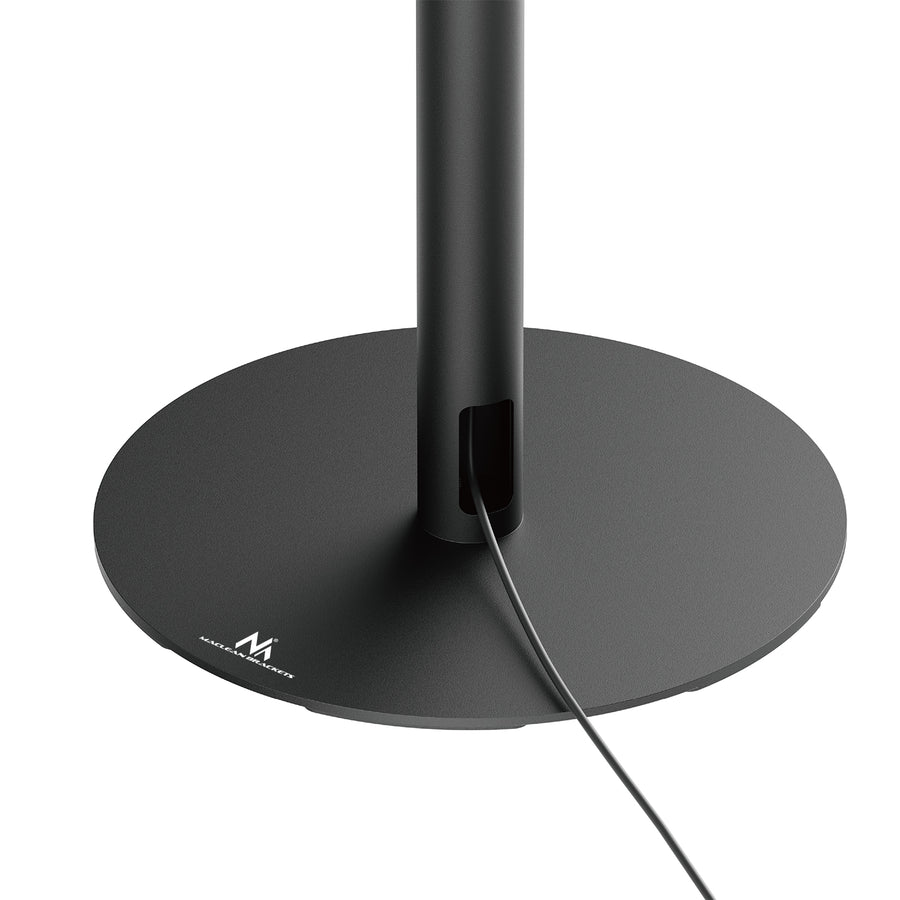 Maclean MC-496 Floor stand for Sonos Era 100 and 300 | Adjustable 682-1068 mm | Cable management and stable base | Set of 2 black tripods | Stylish and safe design