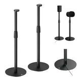 Maclean MC-496 Floor stand for Sonos Era 100 and 300 | Adjustable 682-1068 mm | Cable management and stable base | Set of 2 black tripods | Stylish and safe design