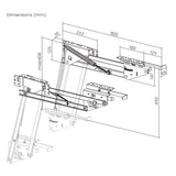 Maclean MC-497 Elevator, built-in extendable kitchen shelf 5-20kg. 820x168x106mm