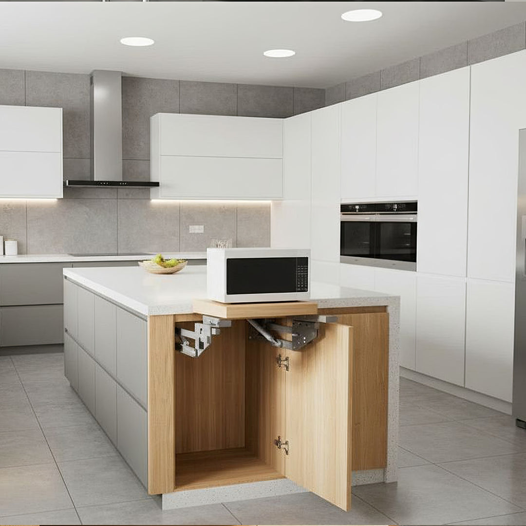 Ardaitheoir Maclean MC-497, seilf cistine inleathnaithe tógtha isteach 5-20kg. 820x168x106mm