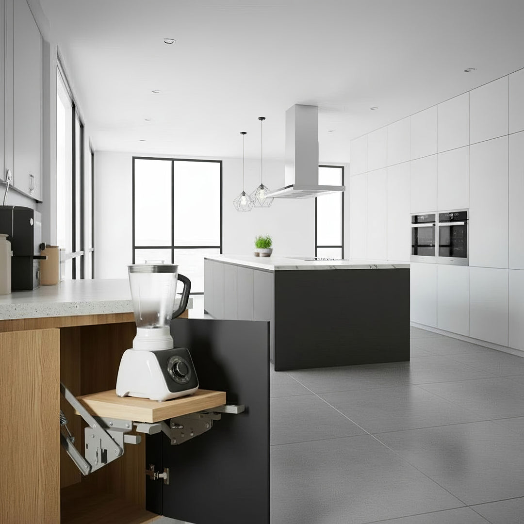 Ardaitheoir Maclean MC-497, seilf cistine inleathnaithe tógtha isteach 5-20kg. 820x168x106mm