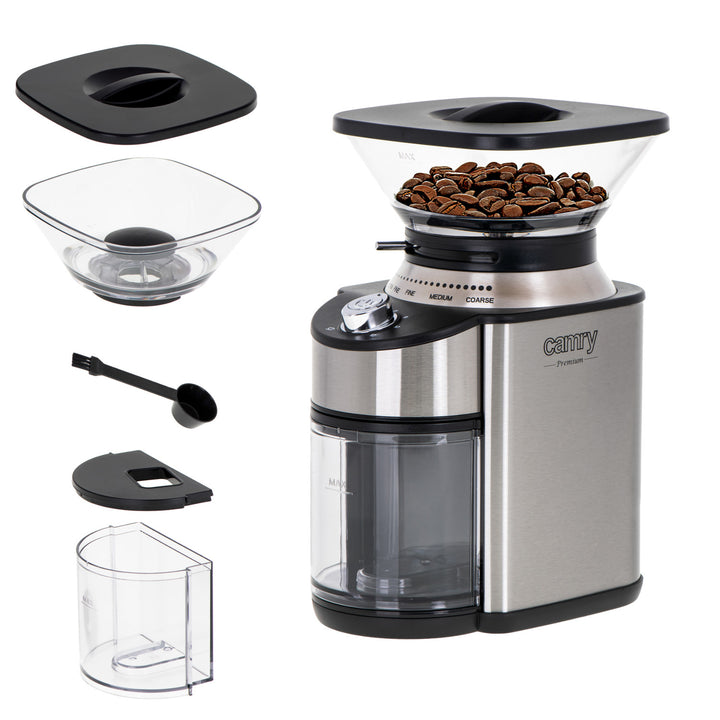 Camry CR 4443 Conical Burr Coffee Grinder, 200W with 16 Grind Settings