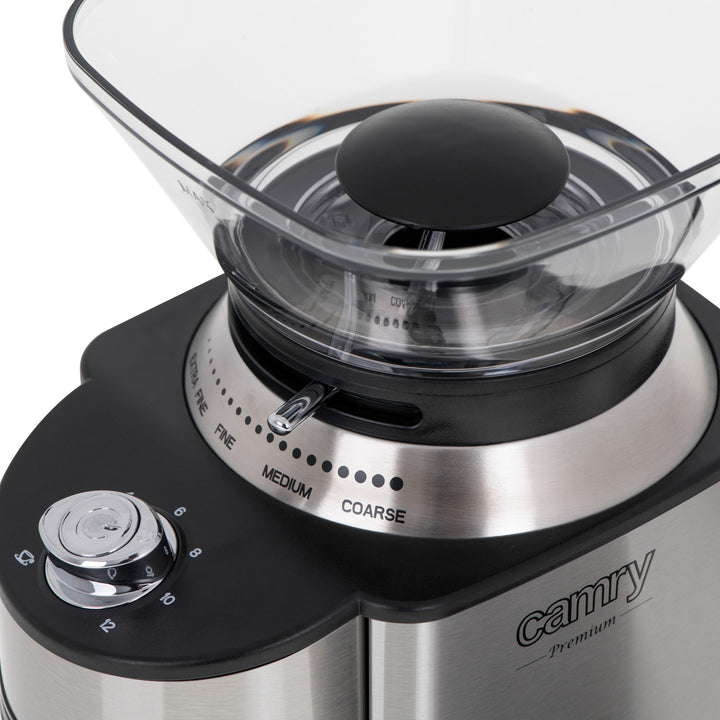 Camry CR 4443 Conical Burr Coffee Grinder, 200W with 16 Grind Settings