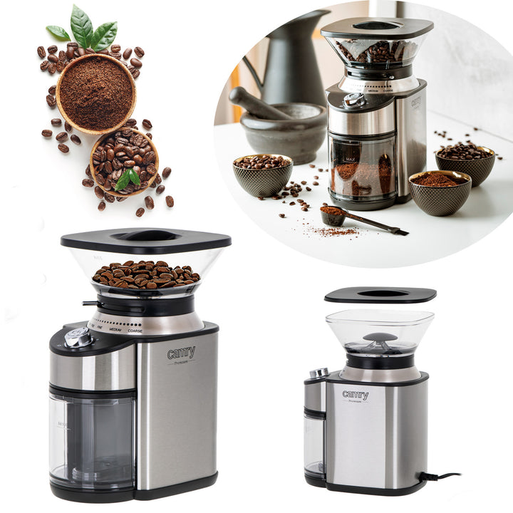 Camry CR 4443 Conical Burr Coffee Grinder, 200W with 16 Grind Settings