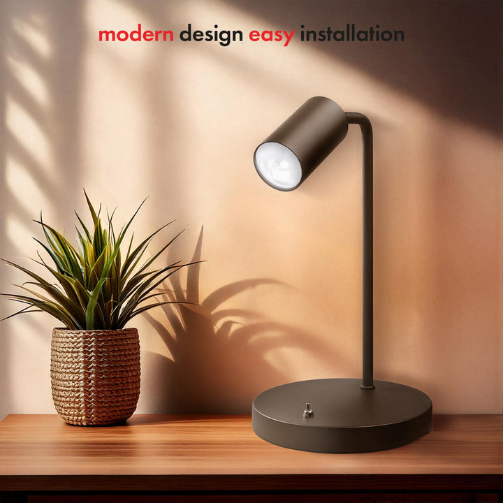 Lampa deisce spota GU10 le lasc ar/as dubh 55x90mm