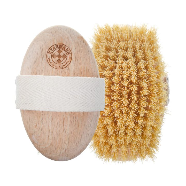 Starmann rectangular body massage brush beech wood fiber tampico 5/010K