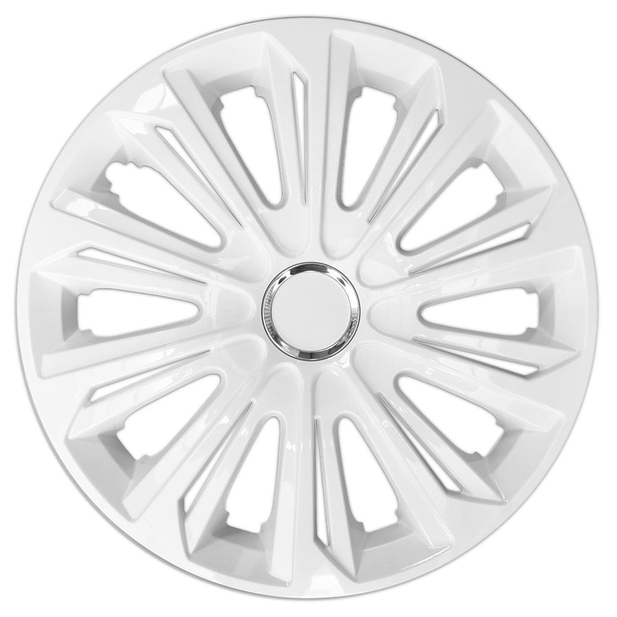 Universal hubcap 15" NRM Strong white lacquered 1 piece