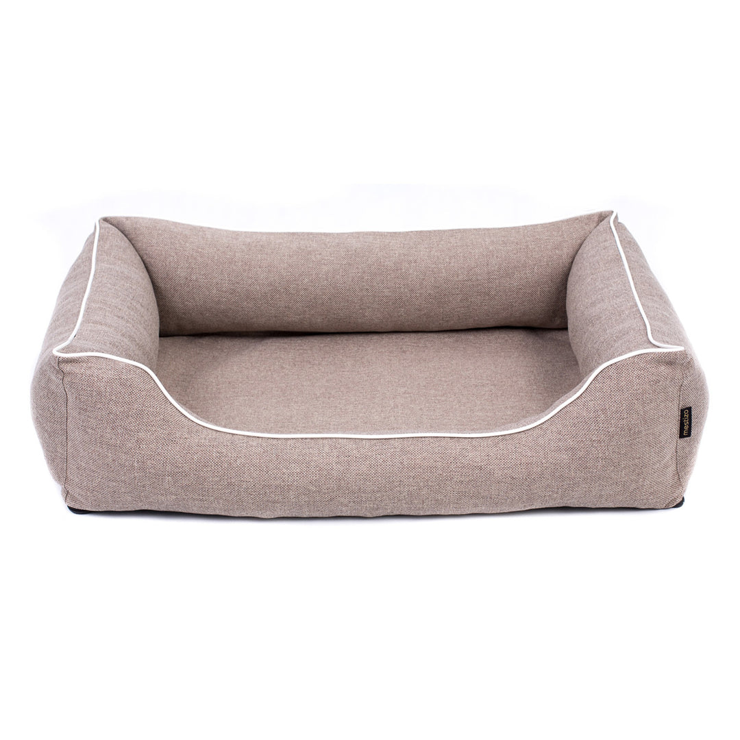 Luxurious Orthopedic Mestizo Pet Lair, 80x60cm, Elegant Beige - Premium Comfort and Style for Your Furry Companion in Mallorca, Model SMO-BEI-W-2