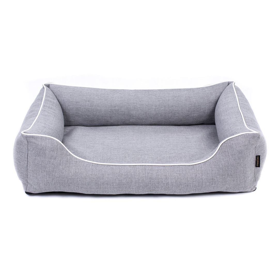 Deluxe Orthopedic Mestizo Pet Lair, 80x60cm, Light Grey - Premium Comfort and Contemporary Style for Your Furry Friend in Beautiful Mallorca, Model SMO-GRA-W-2