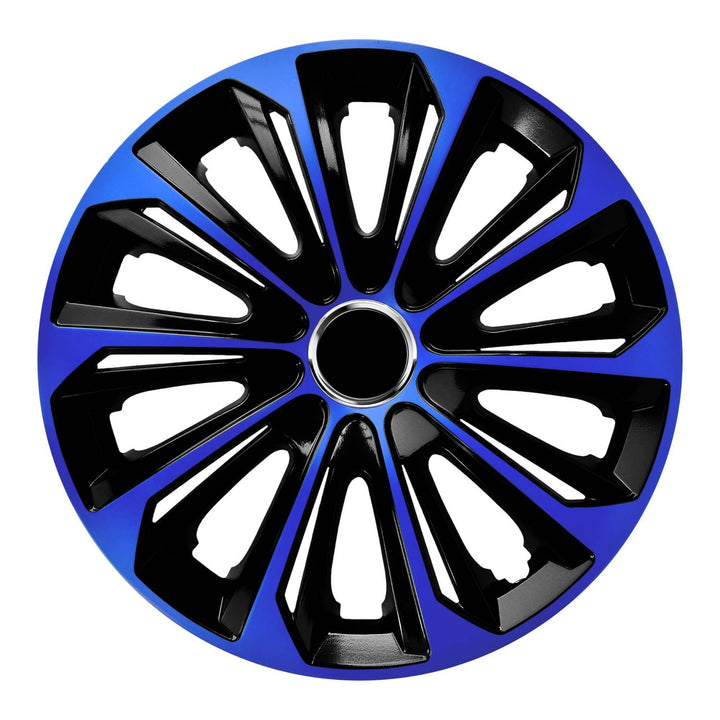 NRM Extra Strong Universal Hubcap 14" Wheel Cover Wheel Trim Hub Cap Blue/Black 1 Piece