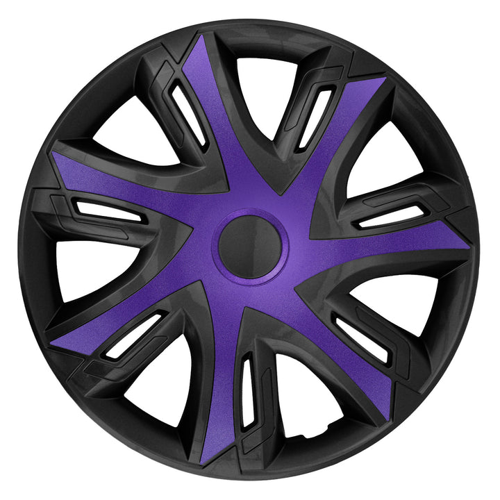 NRM N-Power Bicolor Universal Hubcap 15" Wheel Cover Wheel trim Hub Cap Black and Purple 1 Piece