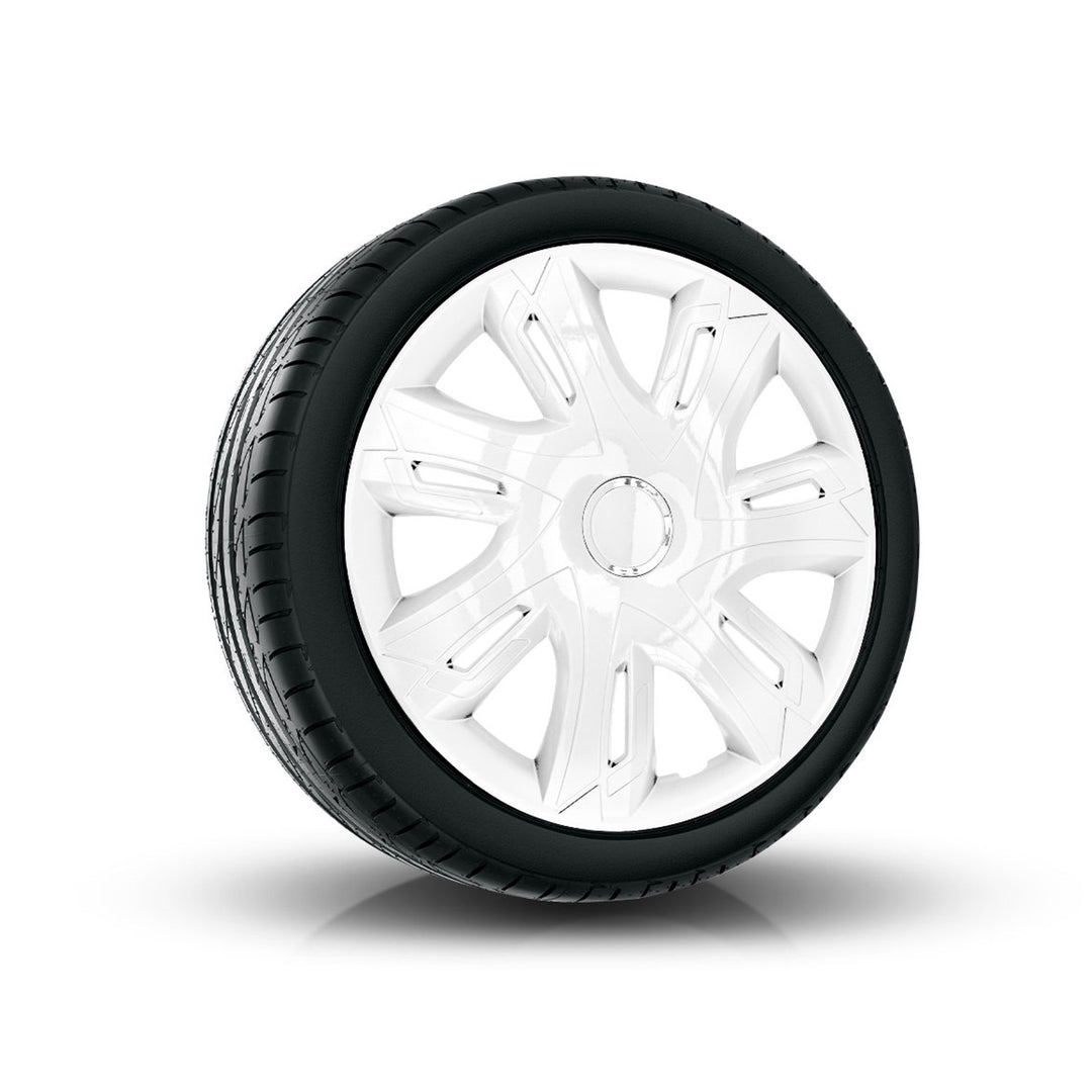 NRM Supernova 15" universal hubcap white lacquered 1 piece