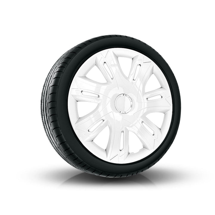 NRM Supernova 15" universal hubcap white lacquered 1 piece