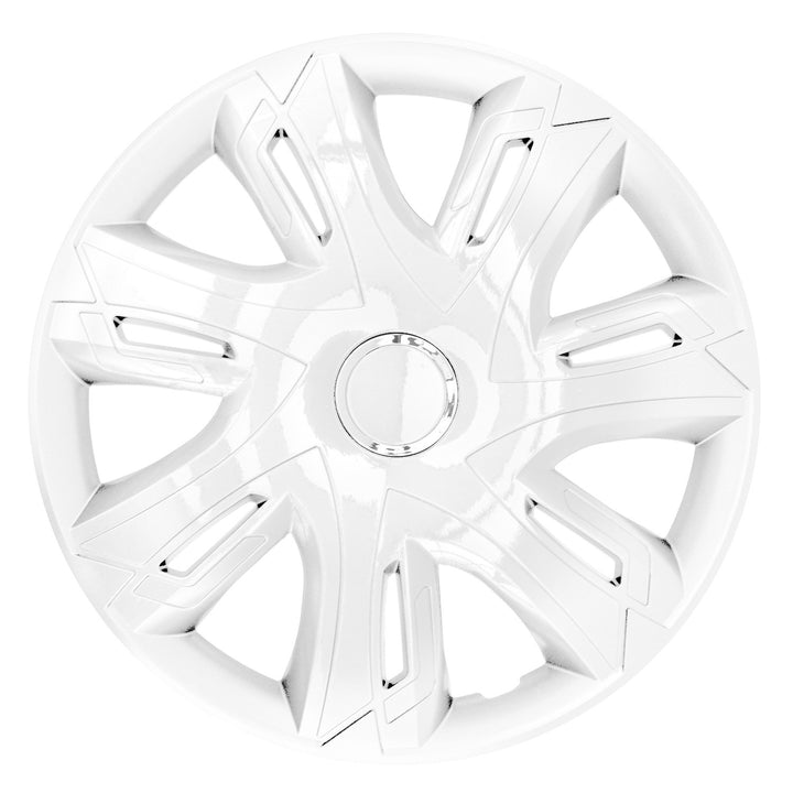 NRM Supernova 15" universal hubcap white lacquered 1 piece