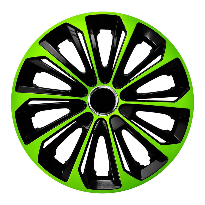 NRM Extra Strong Universal Cap Wheel Trim  14" Green-black 1 Piece