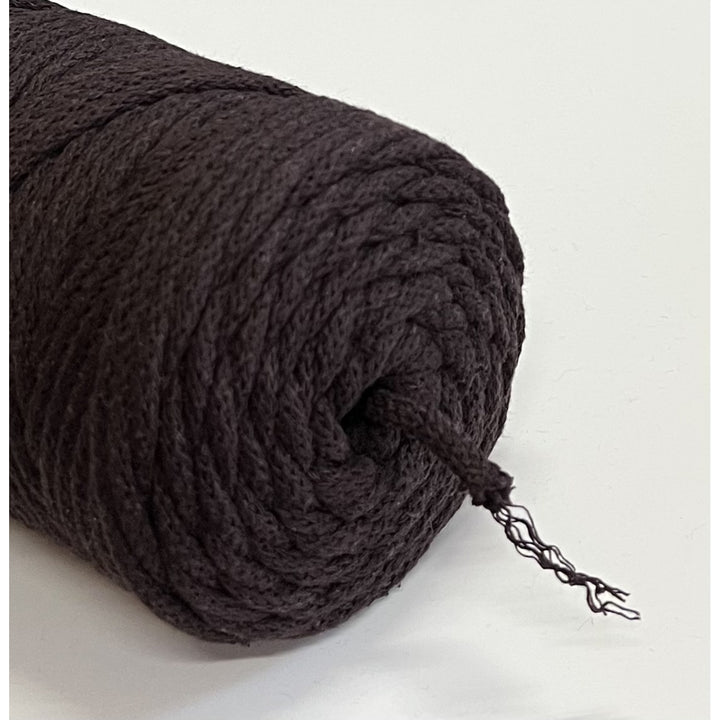 ColiNea, cotton cord with cotton core, braided, 5mm, 100m, dark brown