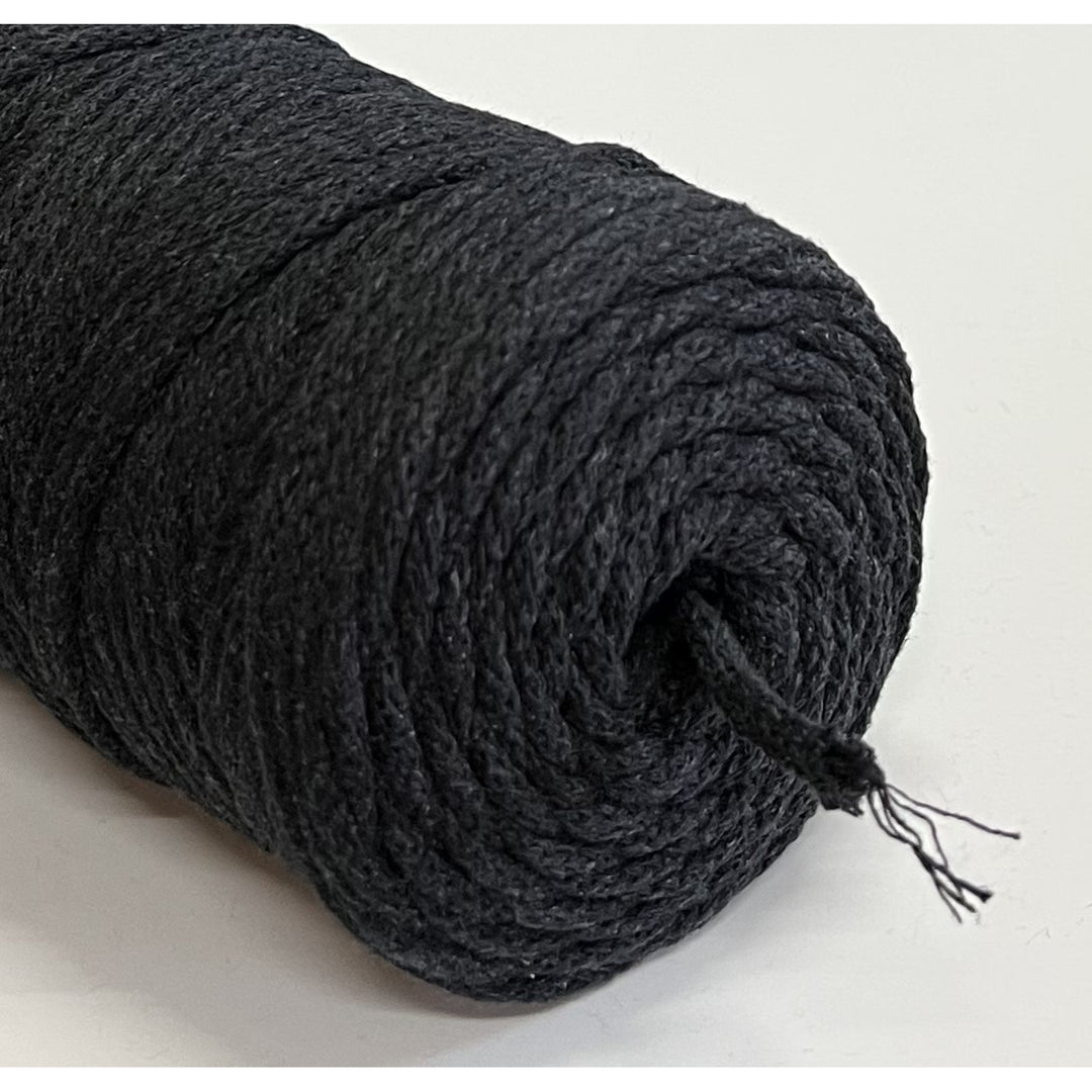 ColiNea, cotton cord with cotton core, braided, 5mm, 100m, anthracite