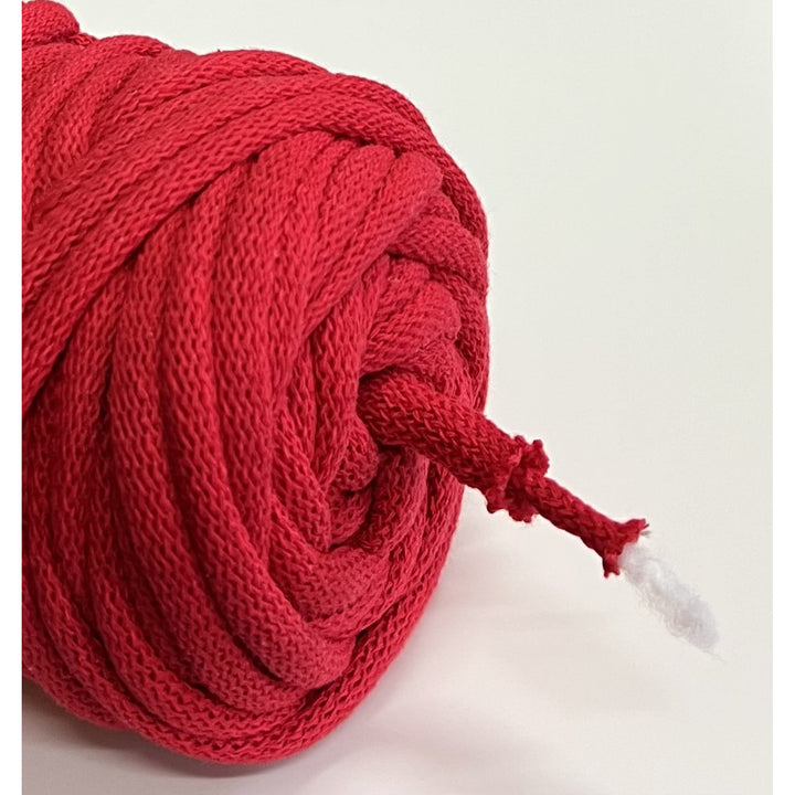 WAS, cotton cord with polyester core, braided, 9mm, 50m, red