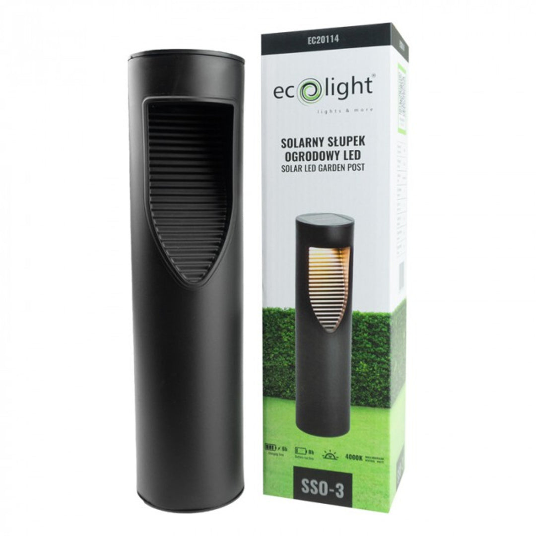 EcoLight Solar LED Garden Pole - 4000K, IP54, Model SSO-3