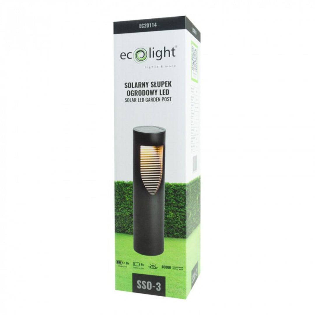 EcoLight Solar LED Garden Pole - 4000K, IP54, Model SSO-3