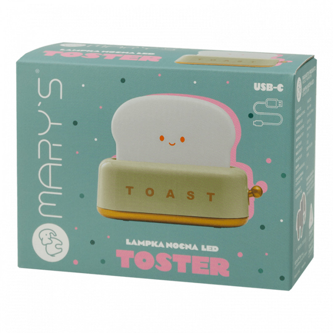 Mary's Children's Night Light - Yellow Toaster Design, 3000K, USB Powered, Model MW20722