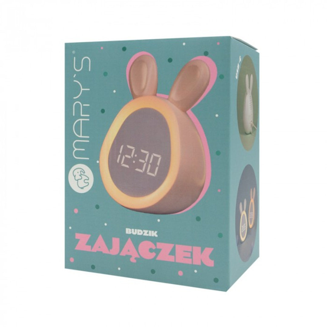 Mary's alarm clock, pink bunny, USB, illuminated, MW20532