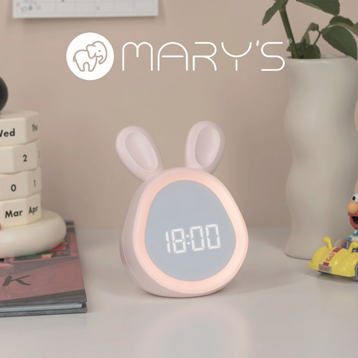 Mary's alarm clock, pink bunny, USB, illuminated, MW20532