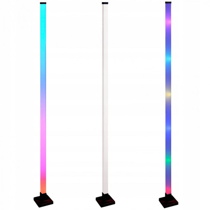 EcoLight RGB LED Standing Lamp with Music Function, Tuya Compatible, Black - EC20546 Music Sound Reactive Colour Changing 60inch 150cm Tall